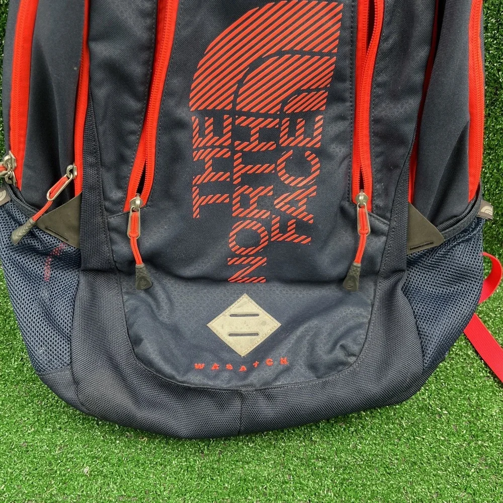 The North Face Blue And Pink Backpack With‎ Padding For Laptop Large